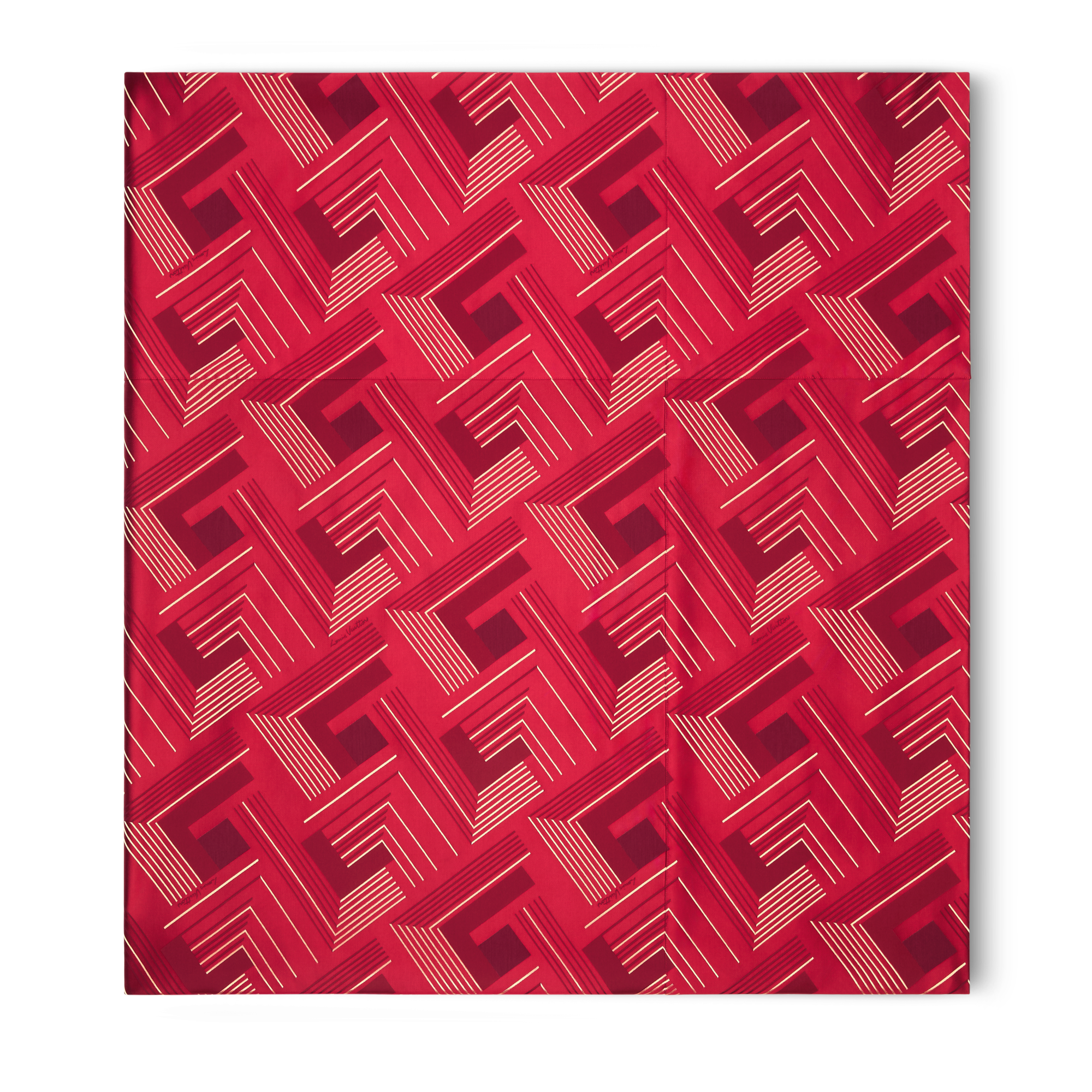 値下げ！Louis Vuitton モノグラム 大判ハンカチ 赤 Labyrinth Tablecloth 370 x 180 ｜ルイ・ヴィトン 公式サイト - NA0074